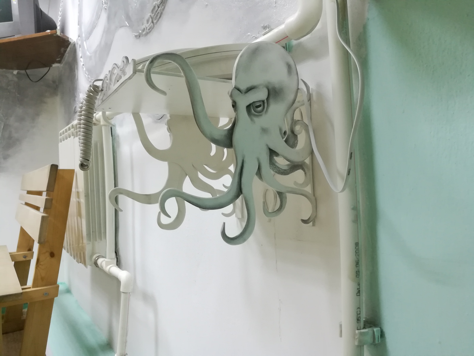 Shelf for phone (foamed plastic) - My, , Octopus, Shelf, With your own hands, Needlework with process, Longpost