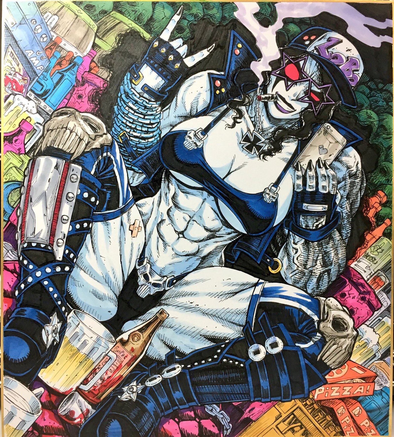 Lobo (rule 63) - , Art, Strong girl, Lobo, Dc comics, Rule 63, Longpost