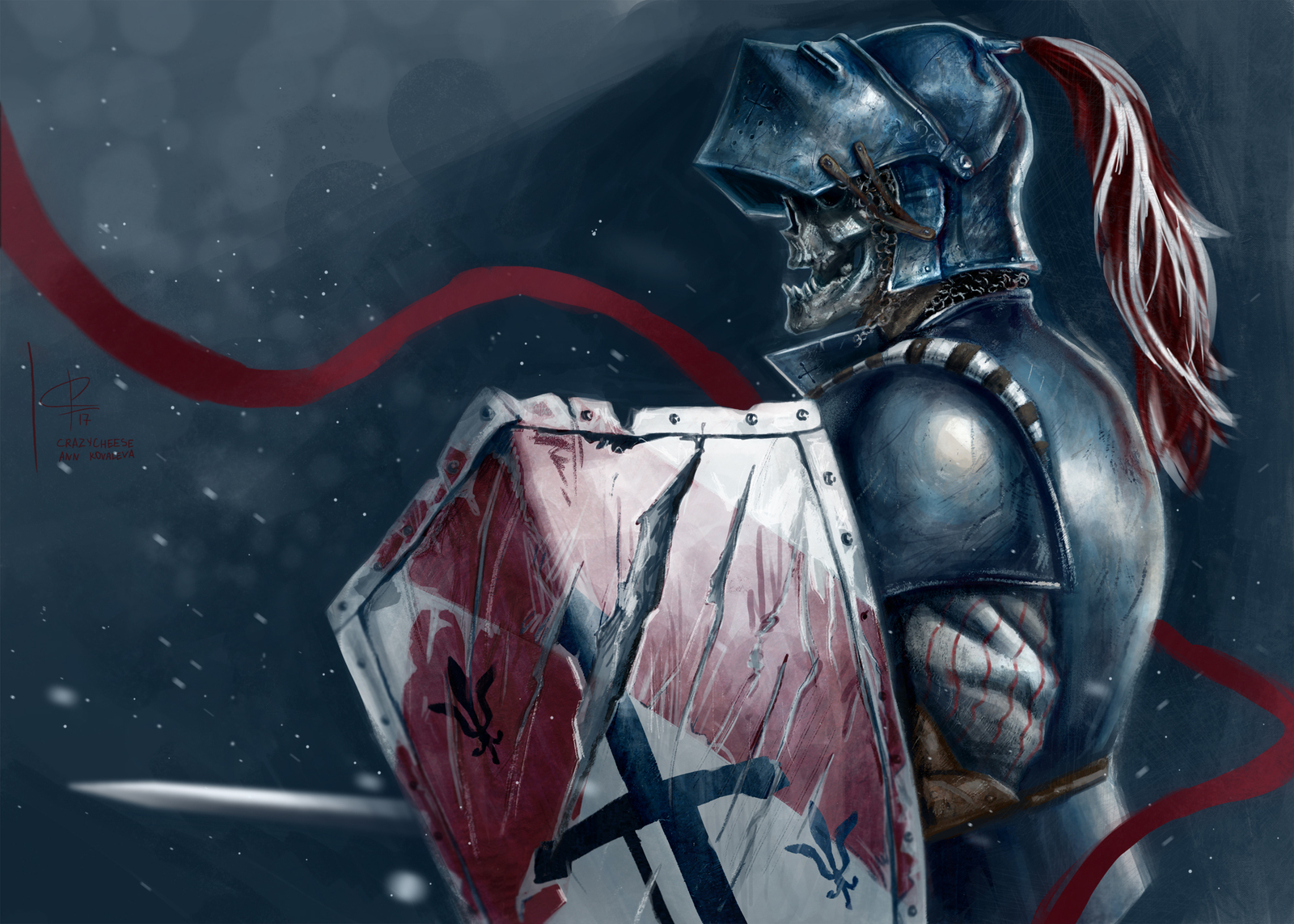 Undeed Knight Concept - My, Art, Drawing, Knight, Fantasy, Armor, Mordhau, Knights