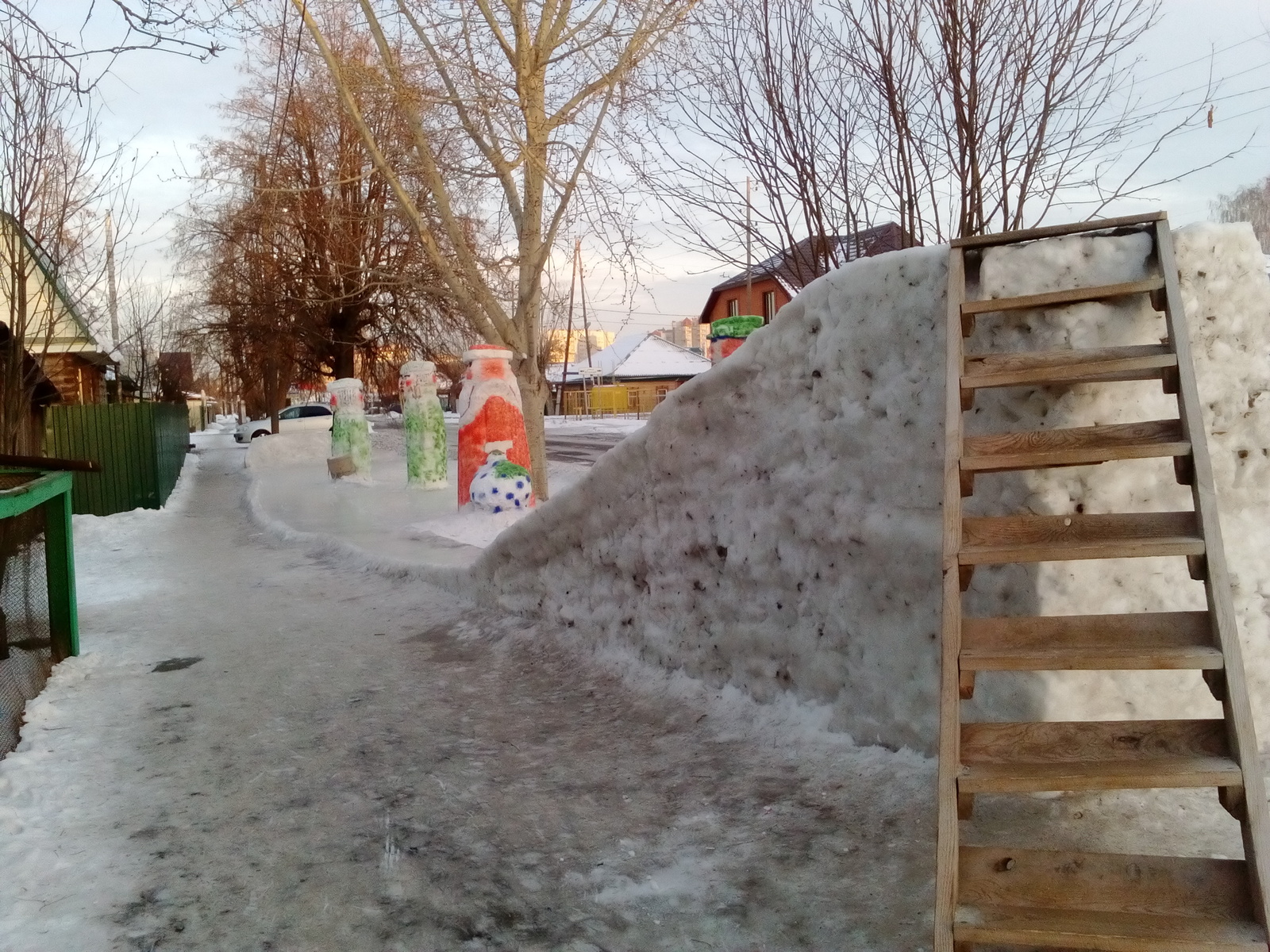 Forbidden Hill Part 2 - My, Winter fun, New Year, Slide, Creative, Longpost, Snow figures