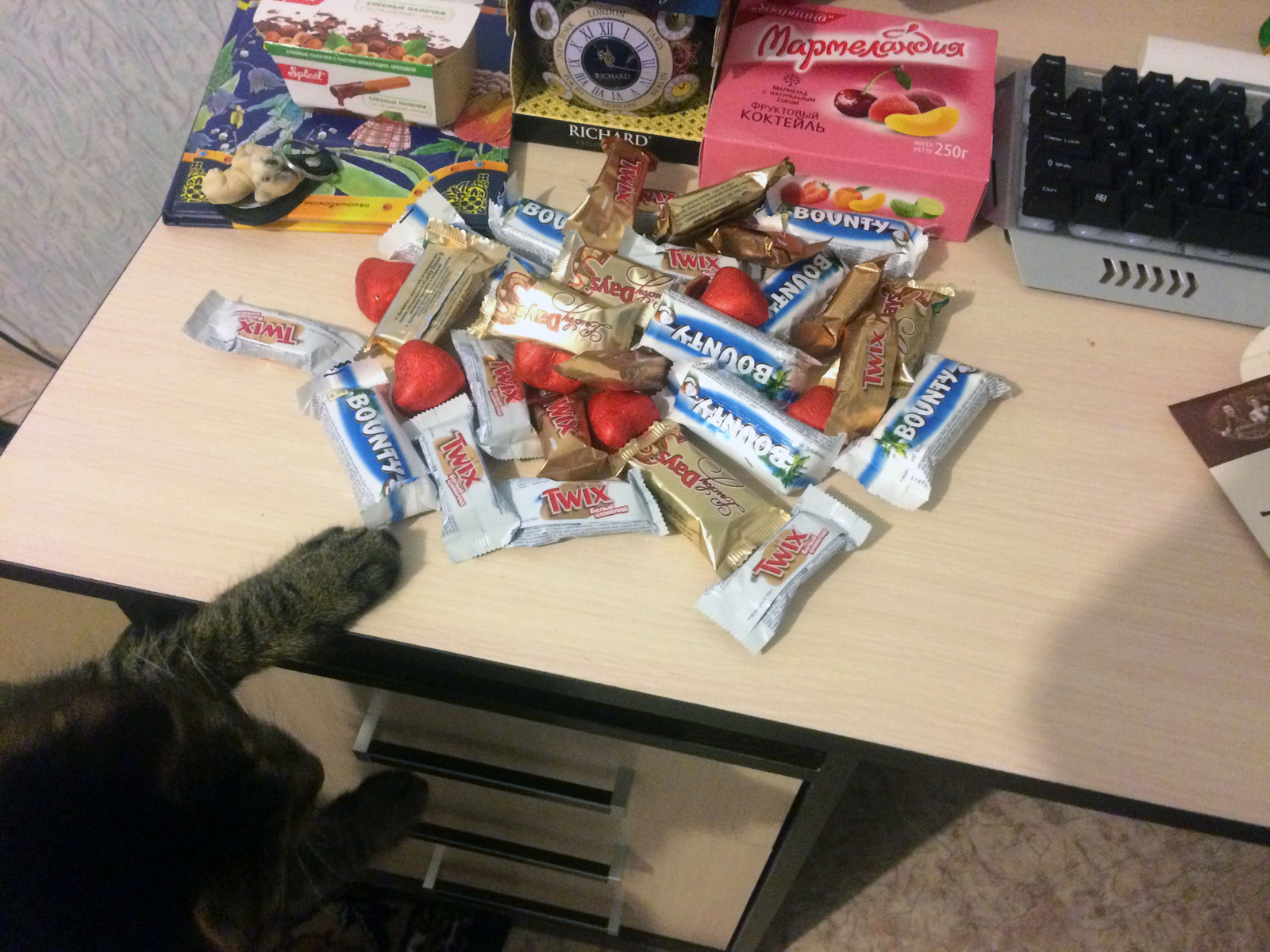 Gift exchange. From Korolev to Khabarovsk - My, Gift exchange, Secret Santa, , , New Year, Package, Presents, cat, Longpost