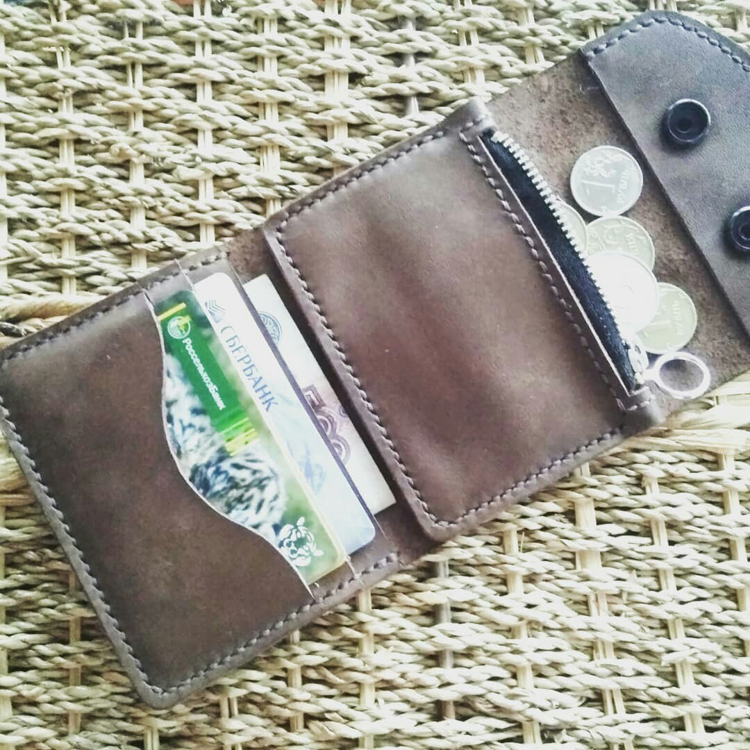 Pair of bespoke pieces - My, Wallet, Handmade, Leather, Longpost