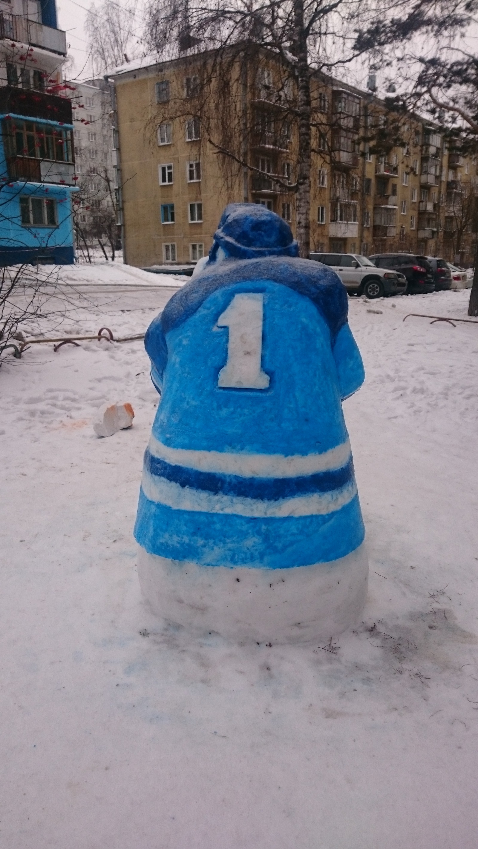 When the head of the house is a fan of the hockey club Siberia - My, HC Sibir, Siberia, snowman, Longpost