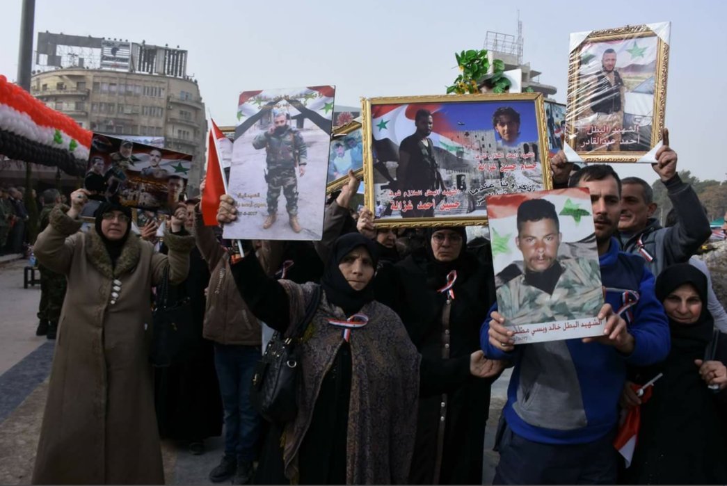 Syria. On the anniversary of the liberation of Aleppo, the Immortal Regiment was held for the first time.. - Syria, Immortal Regiment, Aleppo, Politics, Longpost