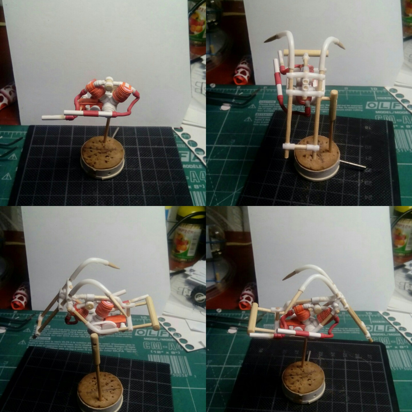 How I assembled a bike from different sticks. - My, Wh miniatures, Gorkamorka, Stand modeling, Board games, Warhammer 40k, Orcs, Longpost