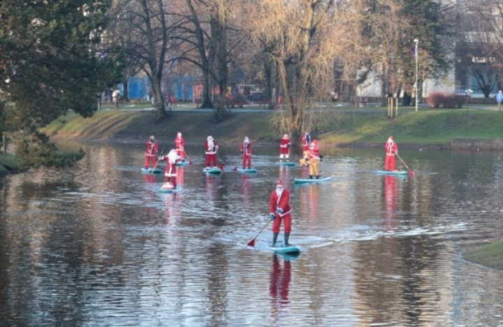 Global warming - Santa Claus, Father Frost, Christmas, New Year