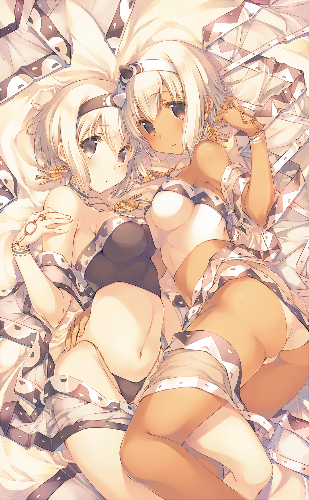 cream twins - Anime art, Utawarerumono, , , Pantsu