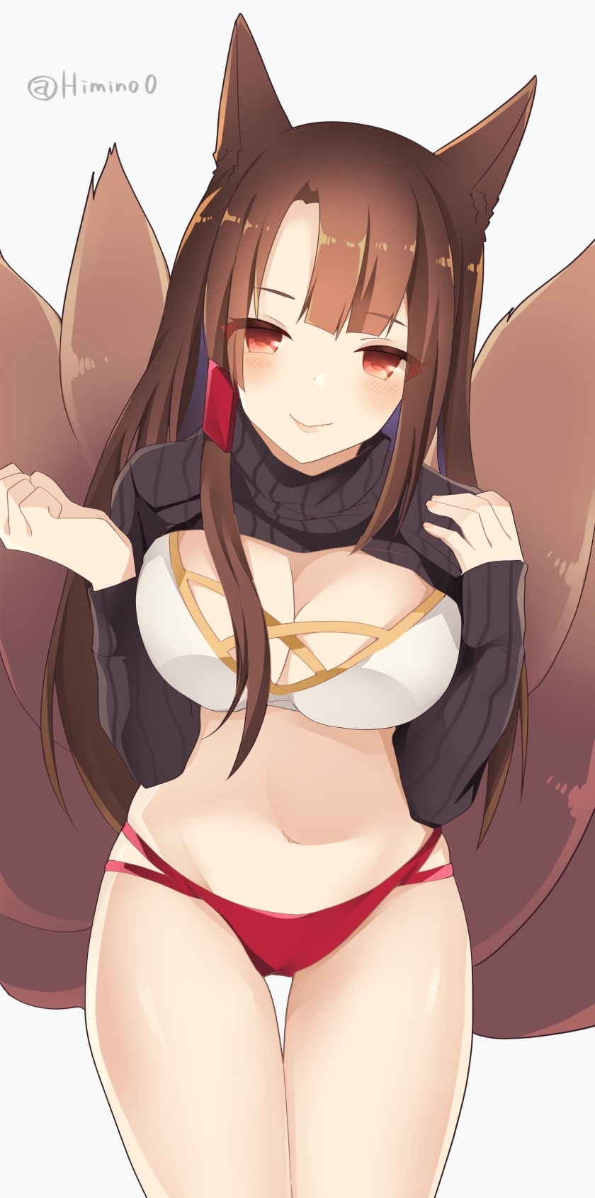 Anime art - Akagi, Azur Lane, Anime Art, Аниме, Ушастые