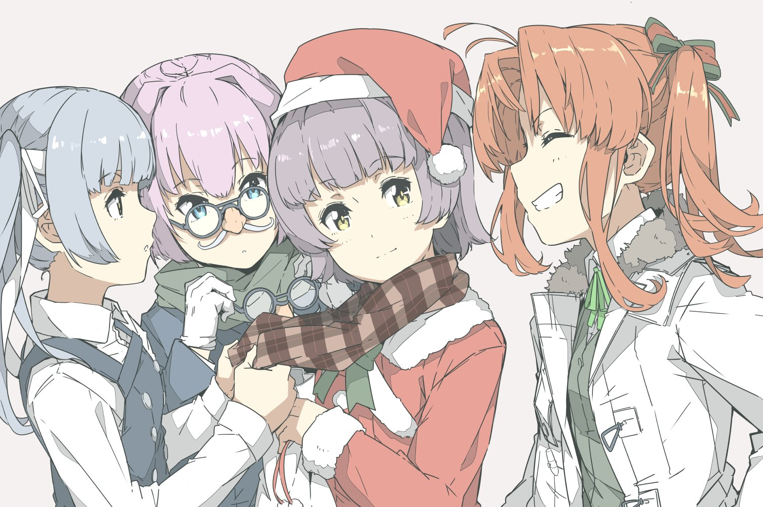 Christmas presents - Anime, Anime art, Kantai collection, Kasumi, Shiranui, Arare, Kagerou, Kasumi (Kantai Collection)