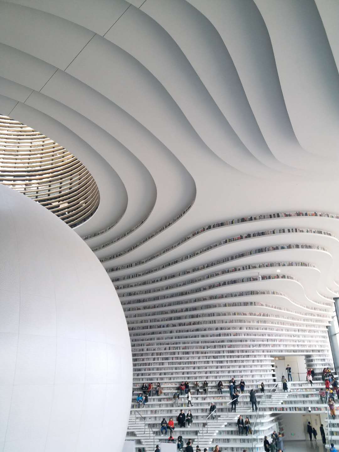 Библиотеки мира: Tianjin Binhai Library | Пикабу