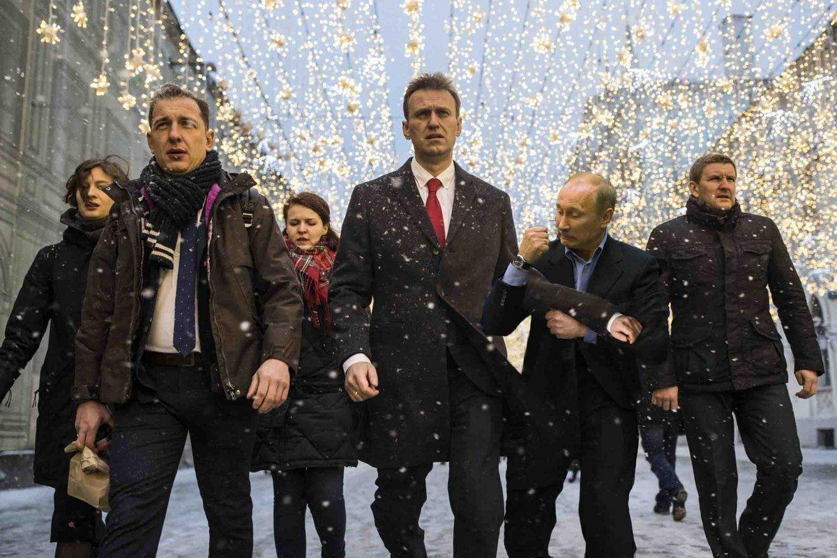 An epic photo with Navalny quickly grew into fotozhaby - Alexey Navalny, Vladimir Putin, Photoshop master, Longpost, Memes, Politicians