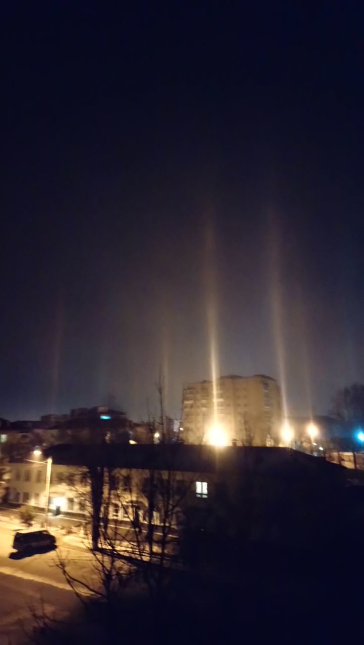 Световые столбы | Пикабу