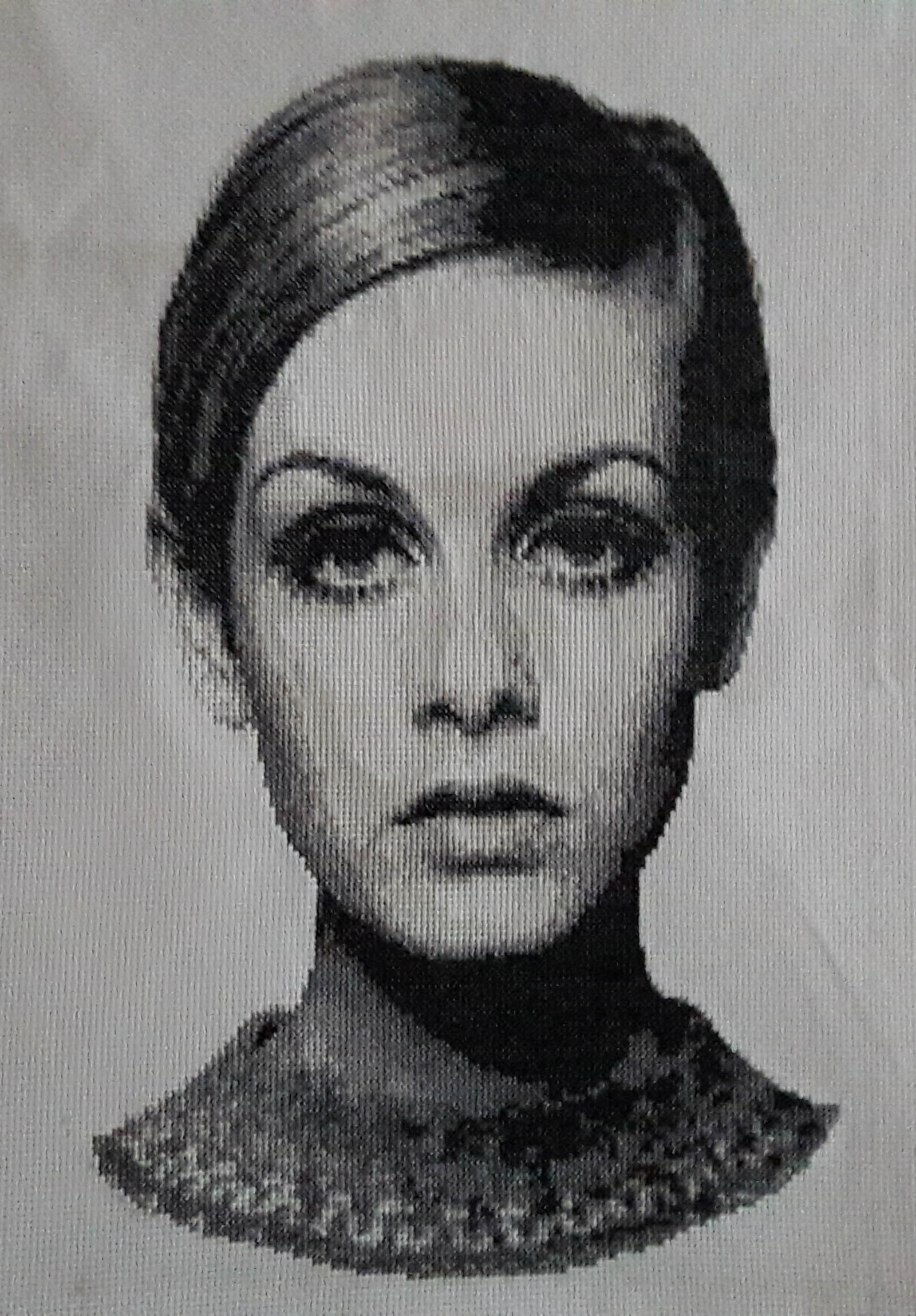 Cross-stitch. Twiggy - My, Cross-stitch, Portrait, Twiggy