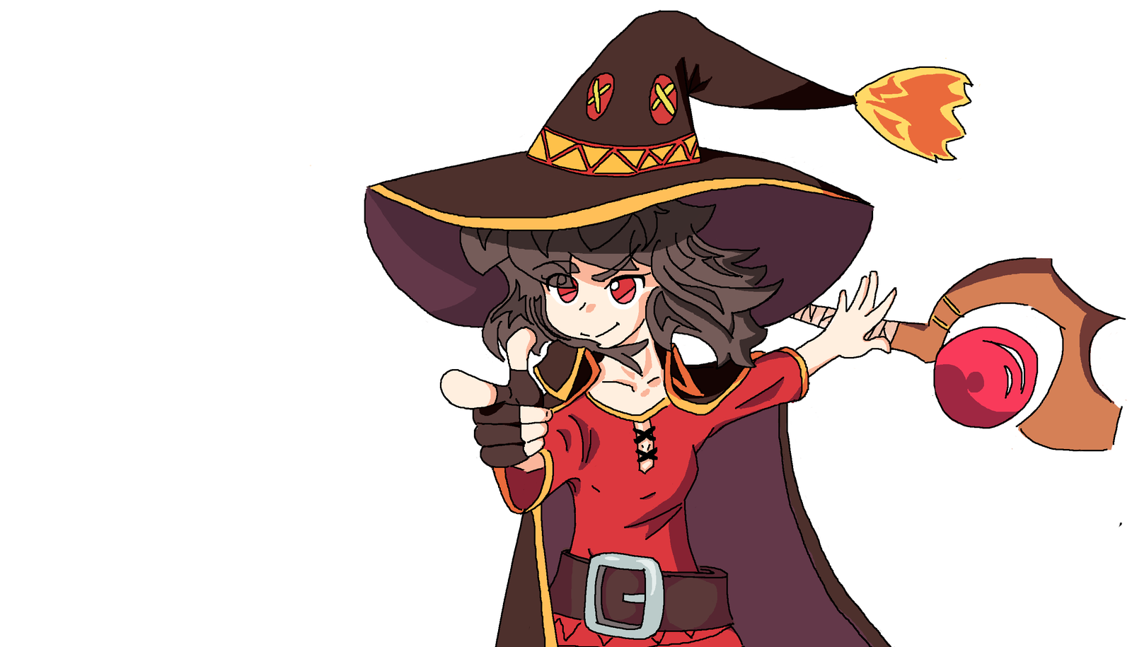 Megumin - Рисунок, Аниме, Моё, Konosuba