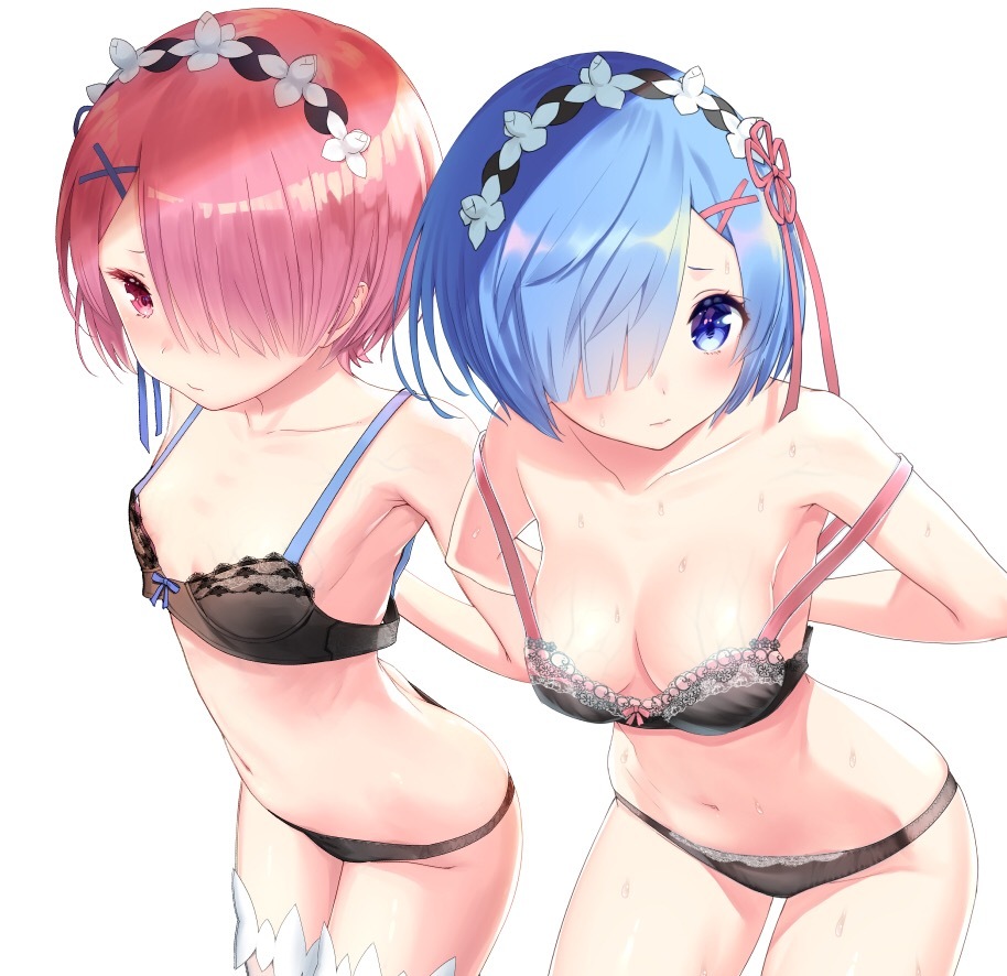 Rem and Ram [re: zero] - NSFW, Rem, Ram, Re: Zero Kara, Anime, Anime art, Waifu, Pixiv, Rem (Re: Zero Kara), Ram (Re: Zero Kara)