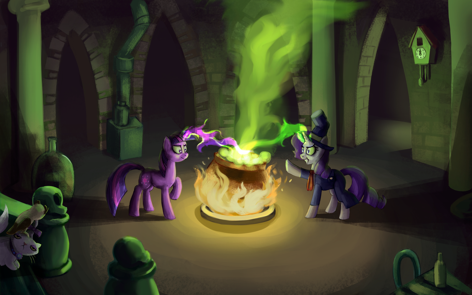 ...And cook, cook... - My little pony, Twilight sparkle, Rarity, Crossover, Wunspunch, Hardbrony, Crossover