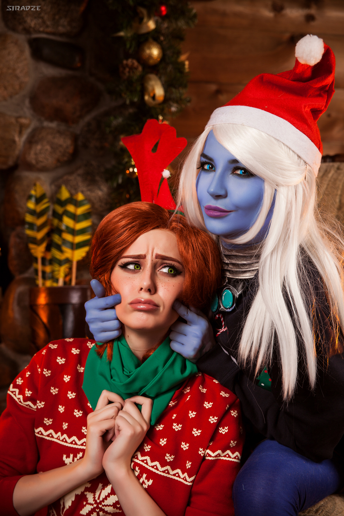 Our Christmas cosplay of Windranger and Drowranger | Dota 2 - My, Dota, Windranger, Drow ranger, Cosplay, Girls, Holidays, Games, New Year, Longpost