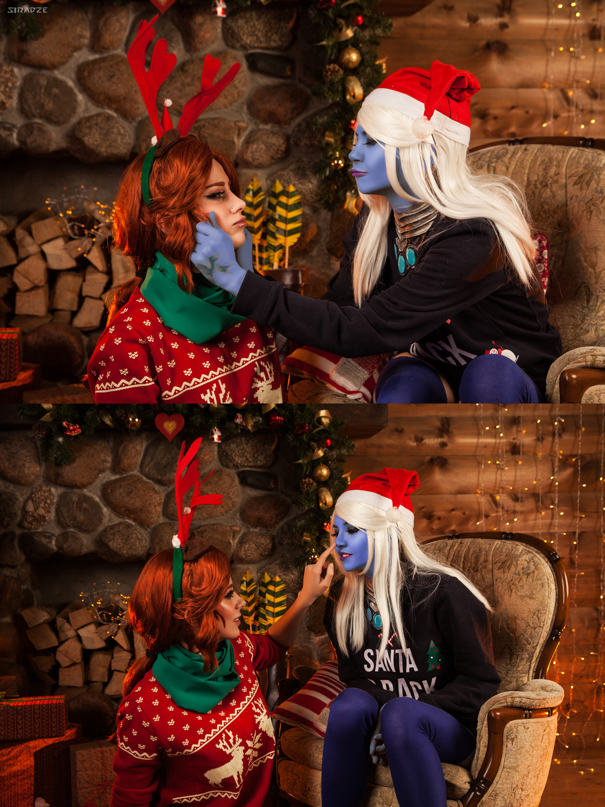 Our Christmas cosplay of Windranger and Drowranger | Dota 2 - My, Dota, Windranger, Drow ranger, Cosplay, Girls, Holidays, Games, New Year, Longpost