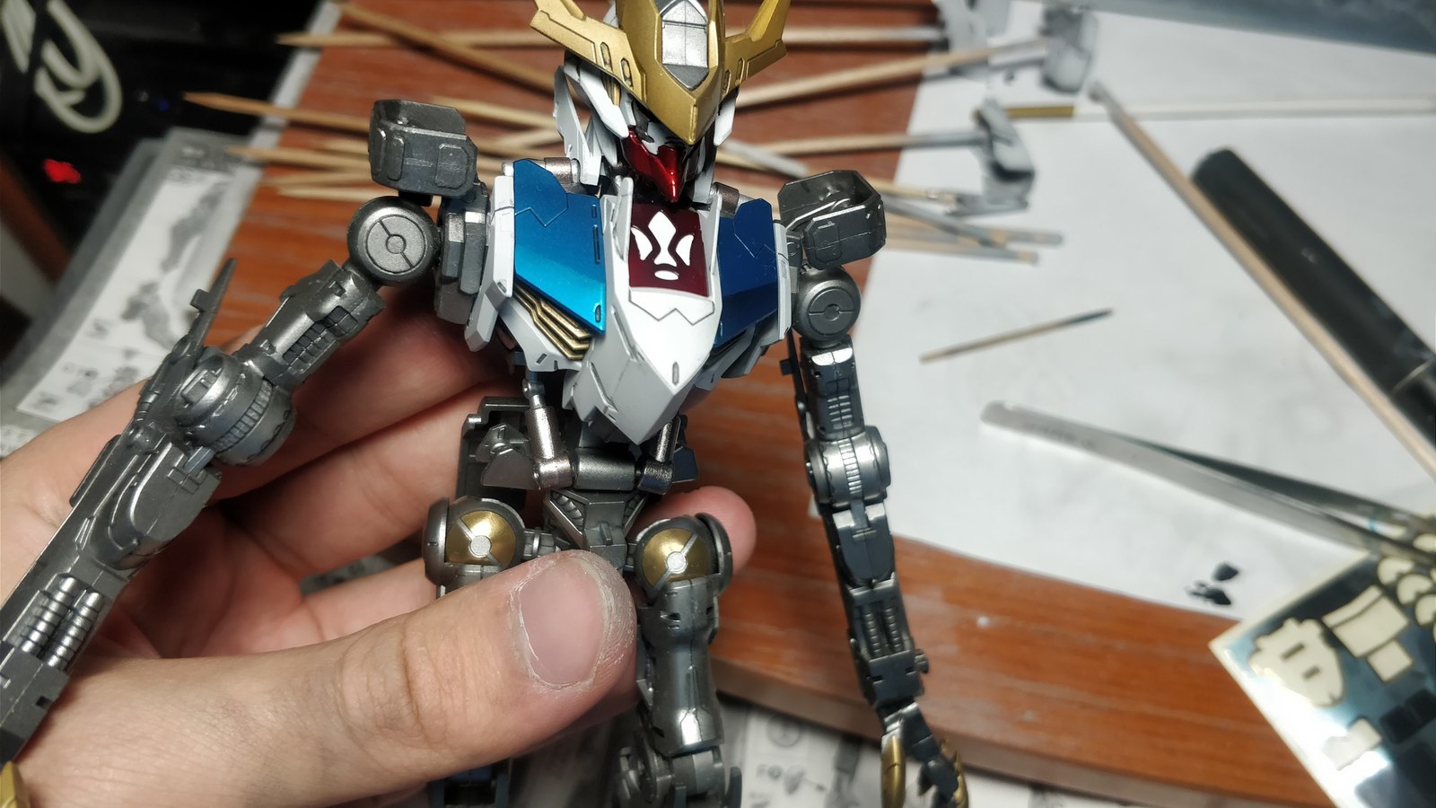 Сборка модели Barbatos Lupus Rex. Часть 2. - Моё, Моделизм, Barbatos, Lupus, Rex, Сборная модель, Bandai, Стендовый моделизм, Длиннопост