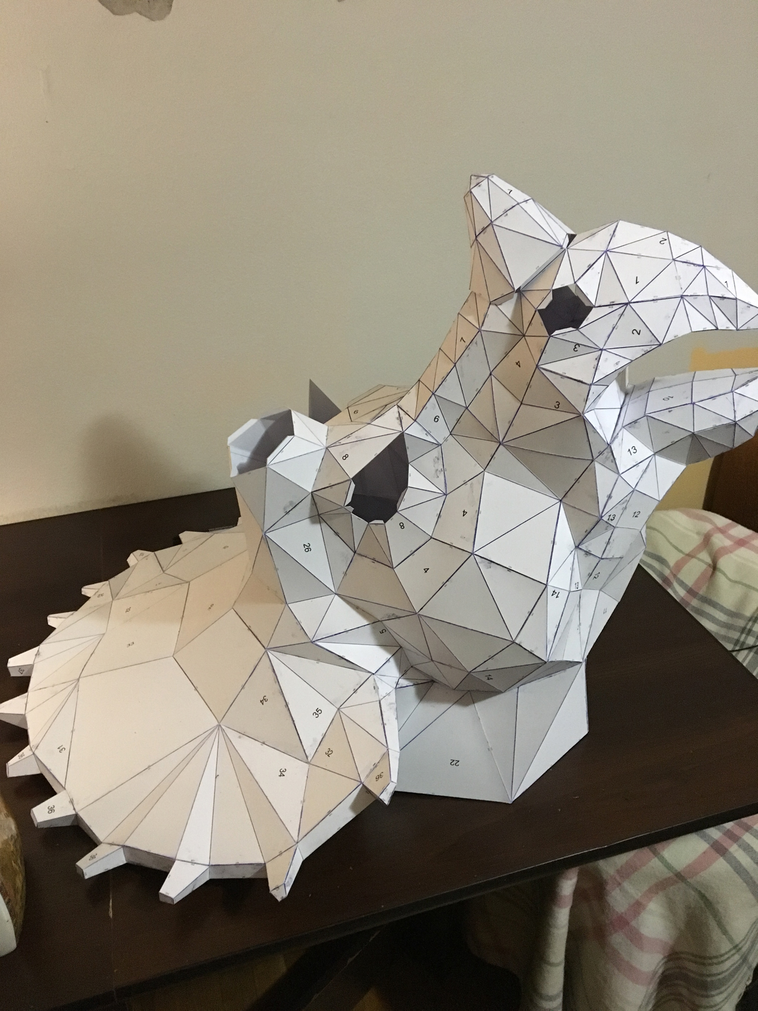 For a present - My, Papercraft, Dinosaurs, Triceratops, Longpost