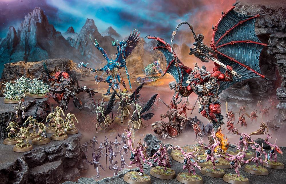 Spotlight: Daemons of Chaos - Warhammer 40k, Wh News, Chaos daemons, Wh miniatures, Khorne, Tzeentch, Nurgle, Slaanesh, Longpost