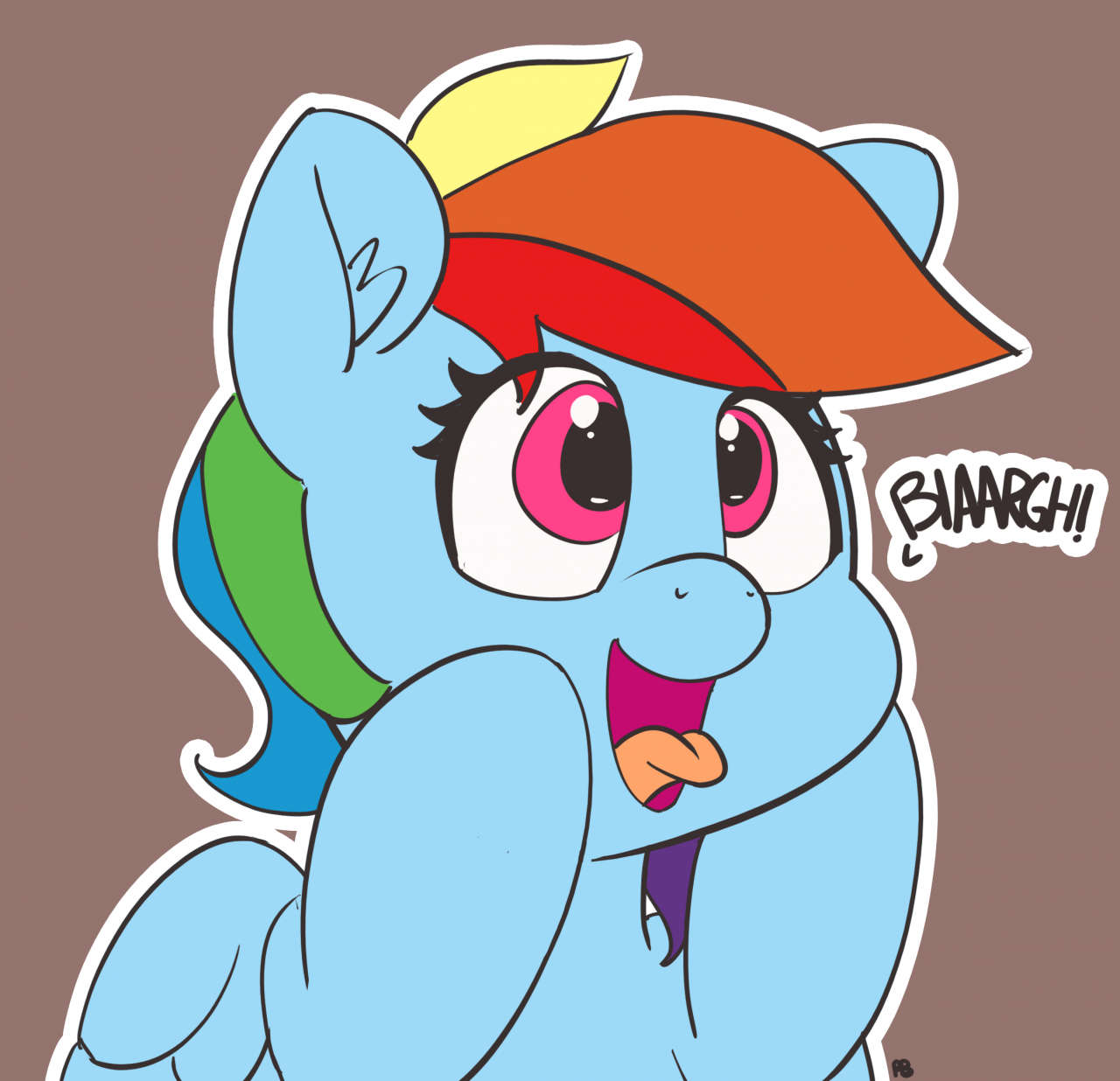 BLAARGH! - My little pony, PonyArt, Rainbow dash, MLP Edge