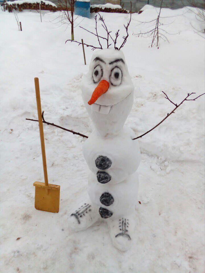 Greetings from Ulyanovsk) - Ulyanovsk, Ulyanovsk region, snowman, 2018, New Year