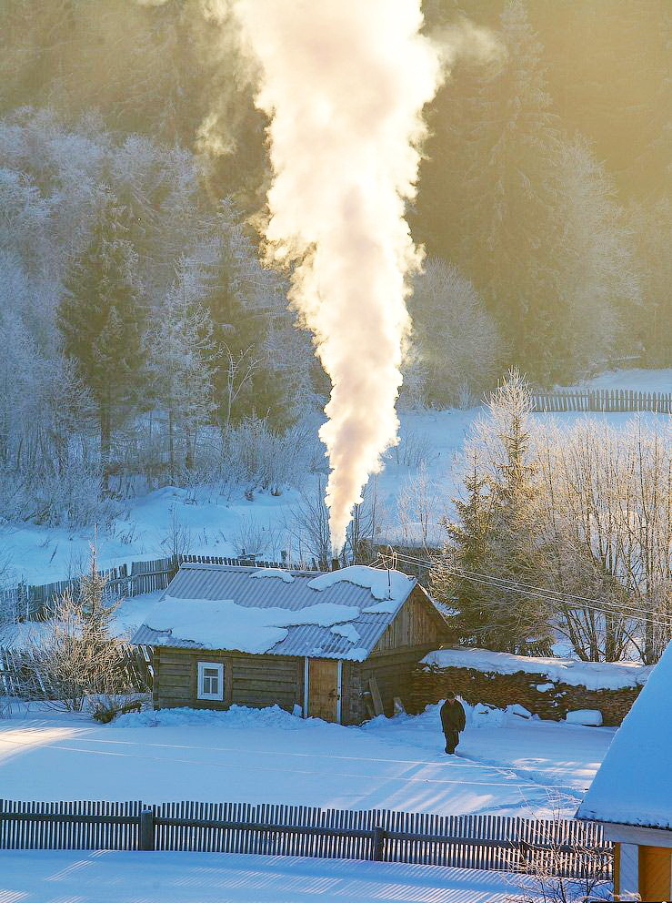 Bathhouse - Winter, Village, Cold, Bath