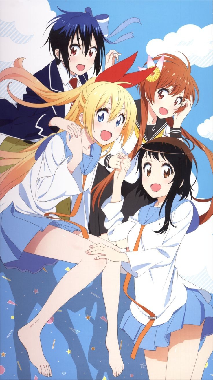 Аниме арт Nisekoi - Nisekoi, Anime Art, Аниме, Onodera kosaki, Chitoge kirisaki, Raku Ichijou, Seishirou Tsugumi, Tachibana Marika, Длиннопост