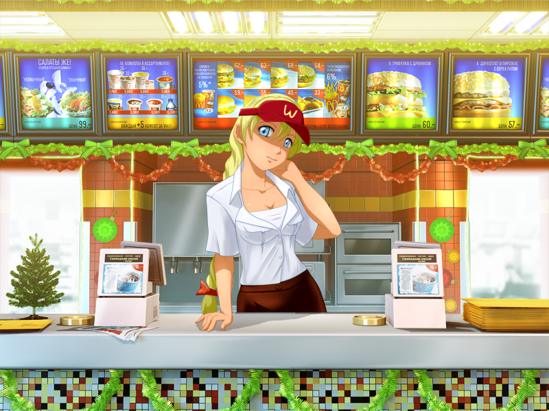 Slavya is the best employee of the year (2) - Artist-Kuhn, Glorifying, Anime art, Anime, Not anime, Visual novel, , Longpost