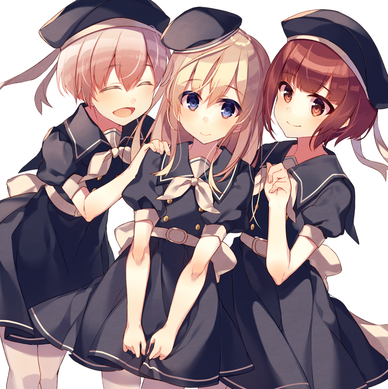 U-511, Z-1 and Z-3 wish the Kantai Collection community a Happy New Year - u-511, , Z3, Kantai collection, Anime art