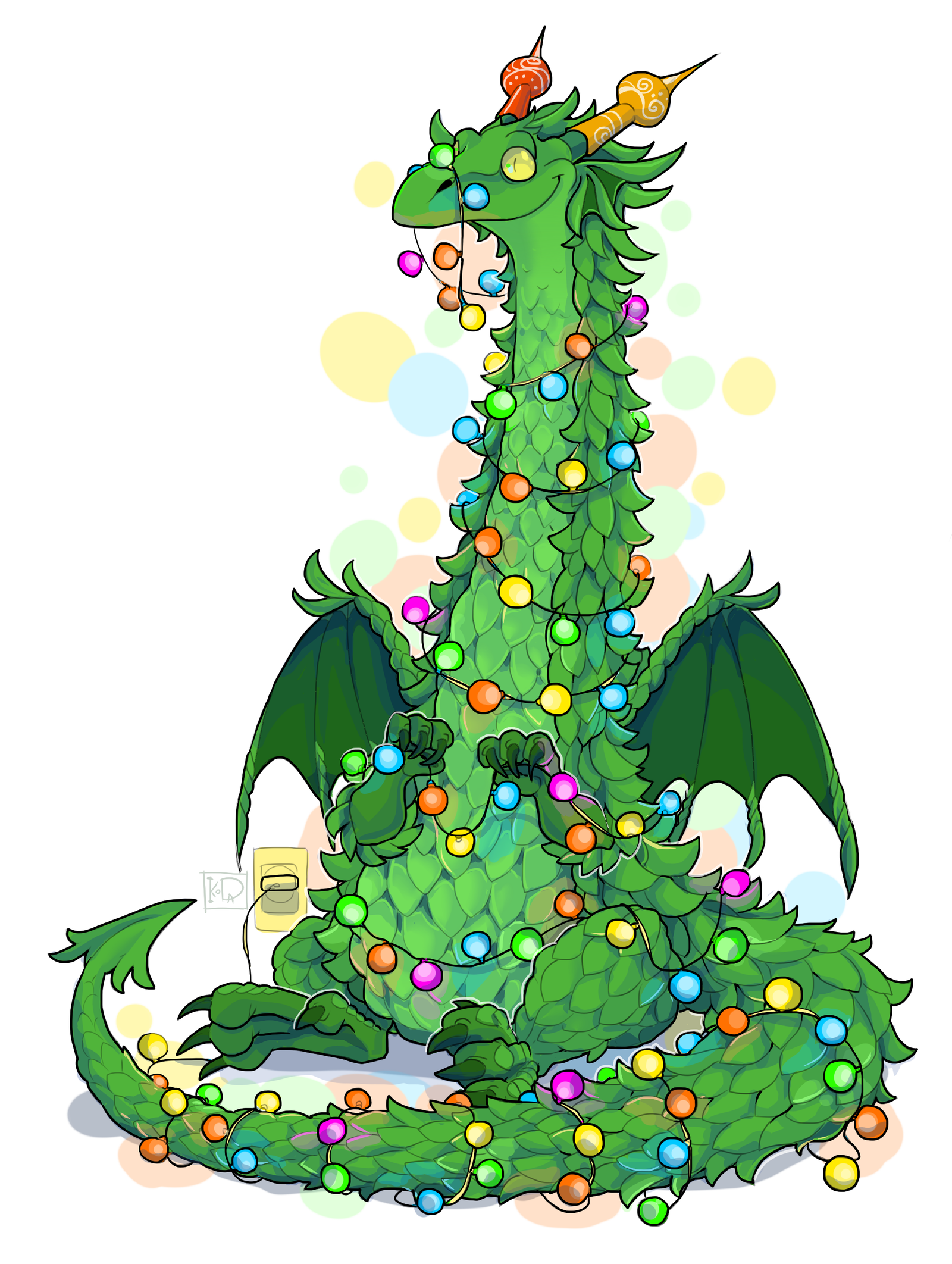 Dragon-Yolochka for the New Year! - My, Koda, The Dragon, Christmas trees, New Year