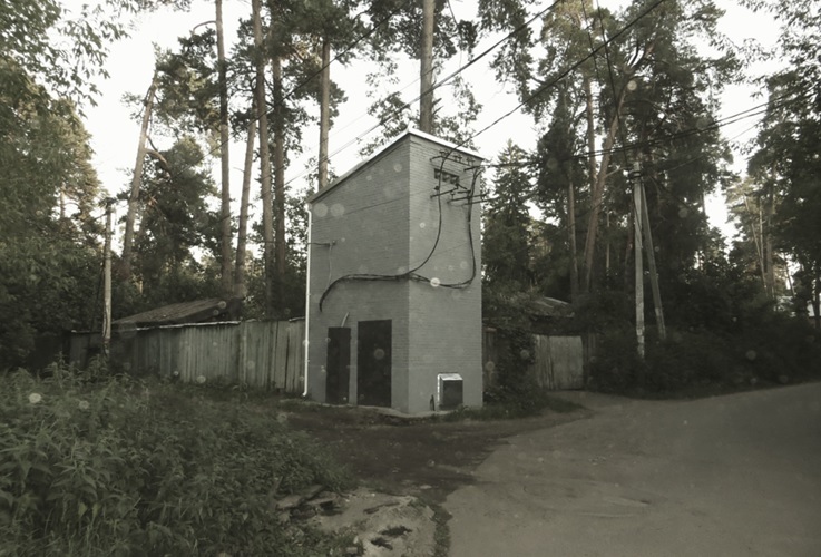 Old transformer box on Central Street in Malakhovka - Malakhovka, , Transformer booth, , Old photo