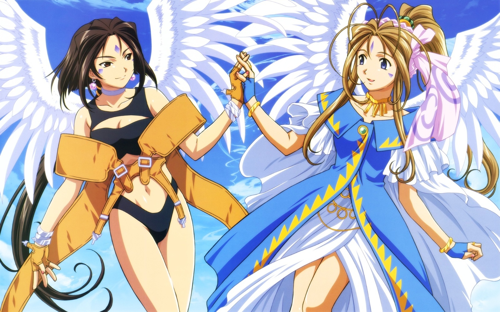 Oh My Goddess! - Anime Art, Аниме, Oh My Goddess, Belldandy, Peorth, Oh My Goddess!