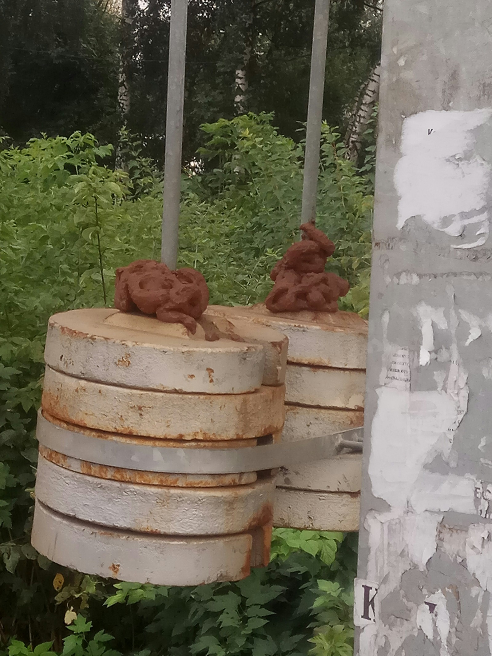 Near the railway station in the Moscow region. Interesting. - My, Interesting to know, What's this?, Railway, Longpost, Shit