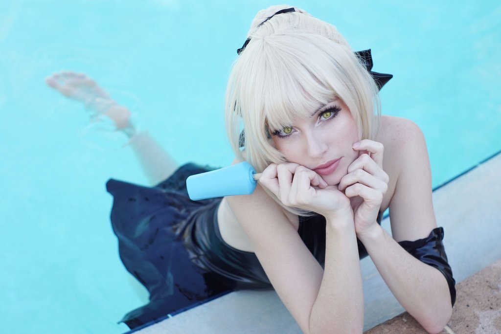 Swimsuit Saber! - , Saber alter, Fate, Megancoffey, Cosplay, Beautiful girl, Anime, Longpost