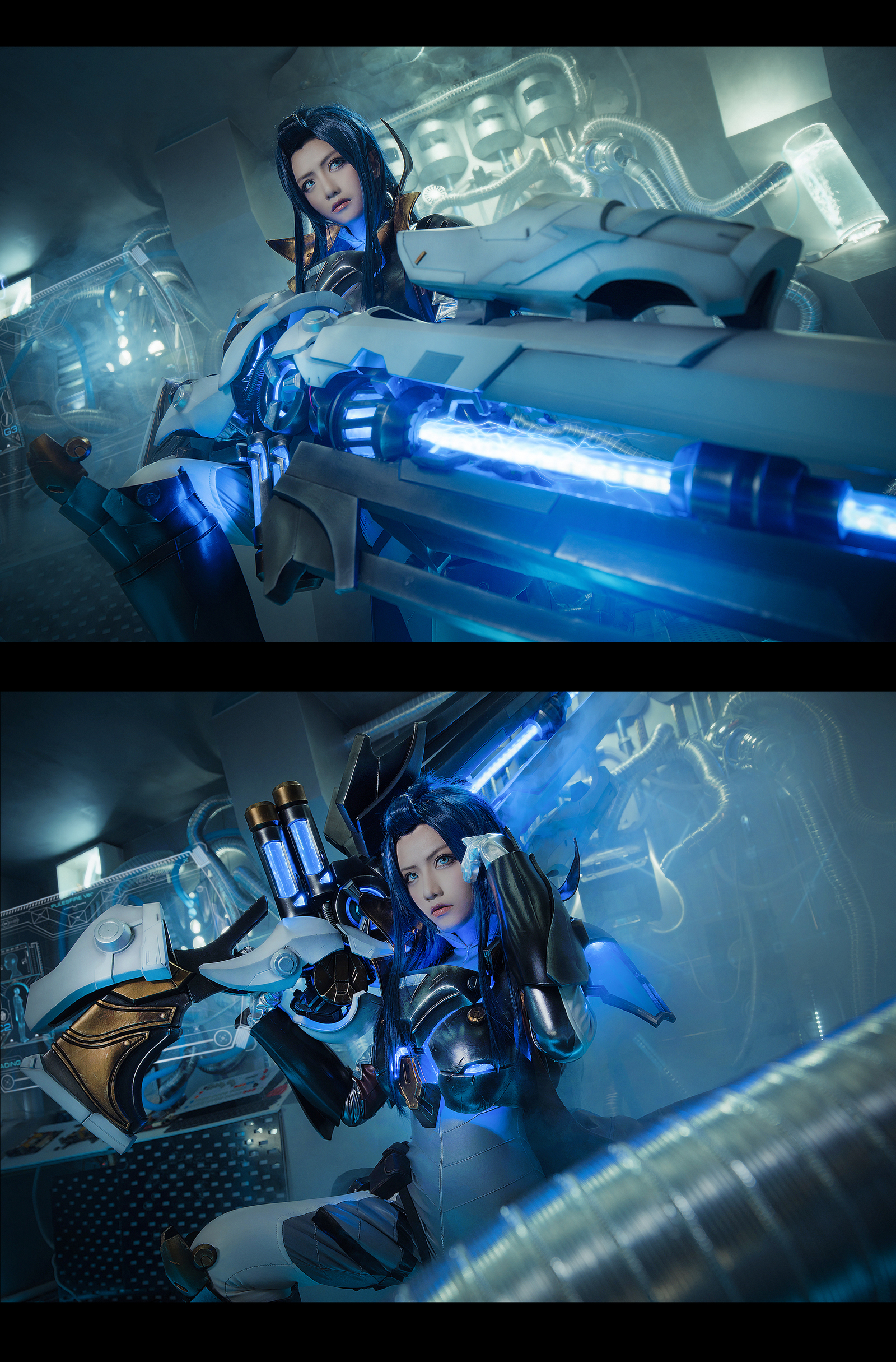 League of Legends - Pulsefire Caitlyn - League of legends, , Cosplay, GIF, Longpost