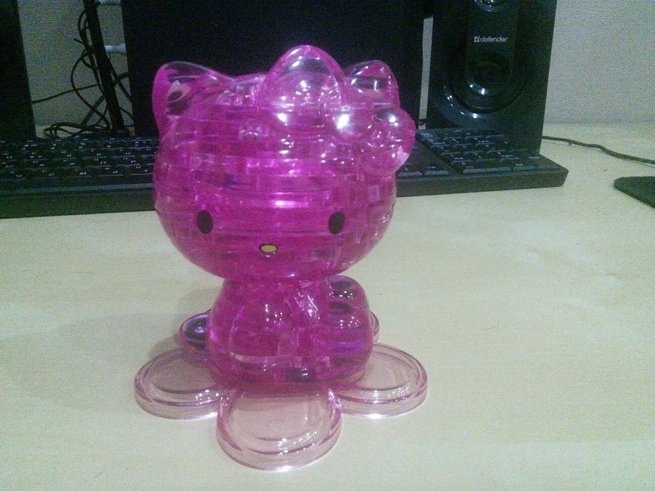 I put together a 3D Hello Kitty puzzle. And what have you achieved? - My, Головоломка, Hello kitty, Achievement