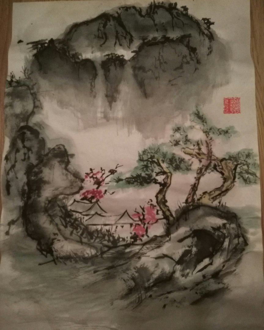 learning chinese scenery - My, Fantasy, Creation, Studies, Paints, The mountains, Travels, Longpost