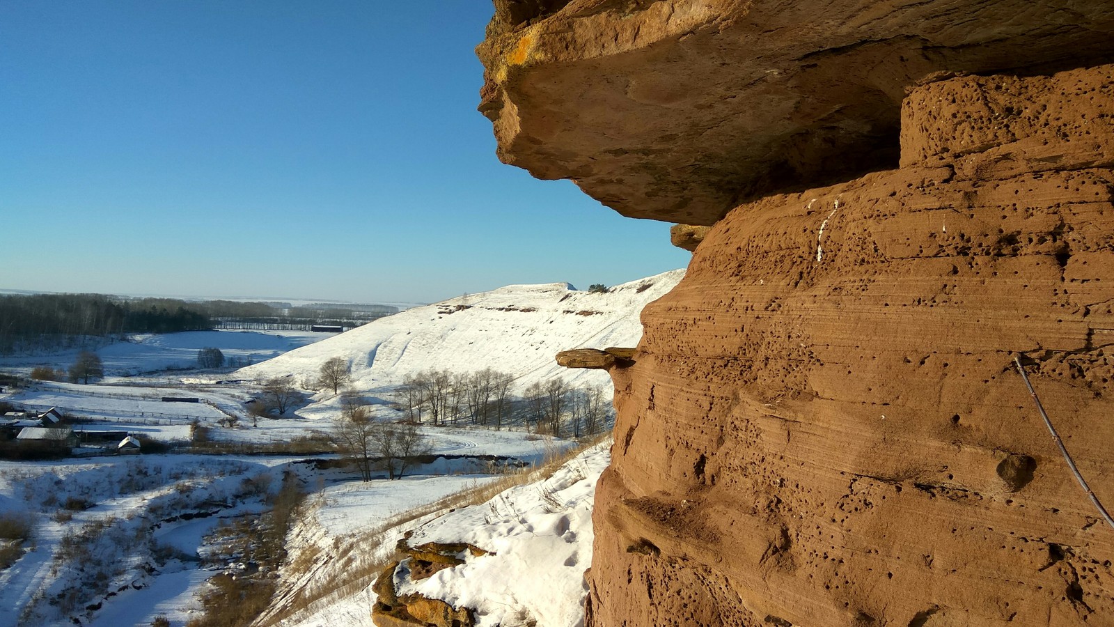 Frost and sun, a wonderful day - My, Snow, The sun, Tatarstan, The mountains, Village, The photo, Longpost