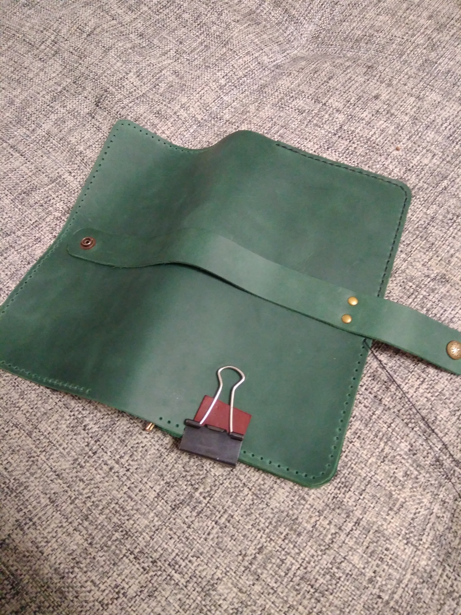 Wallet (clutch) - My, Leather, With your own hands, Presents, Longpost