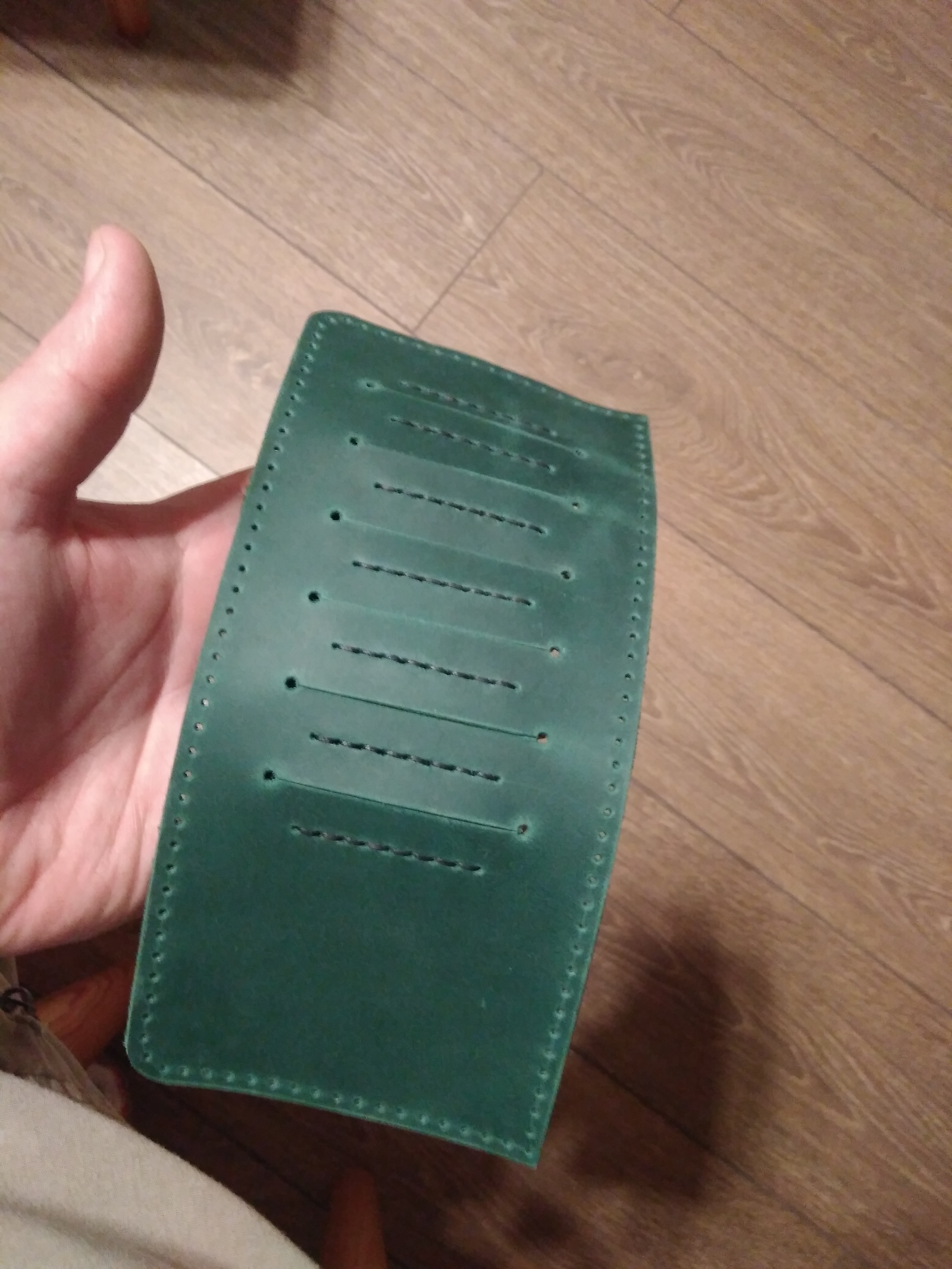 Wallet (clutch) - My, Leather, With your own hands, Presents, Longpost