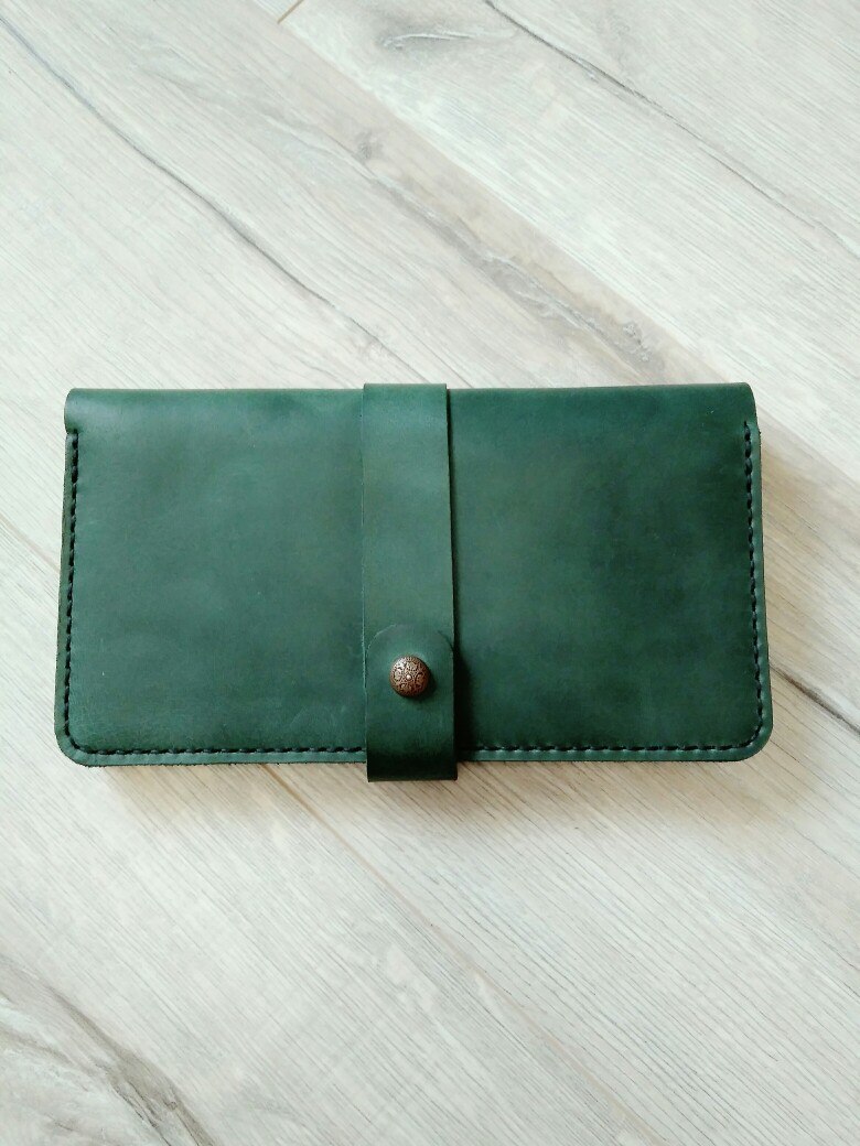 Wallet (clutch) - My, Leather, With your own hands, Presents, Longpost