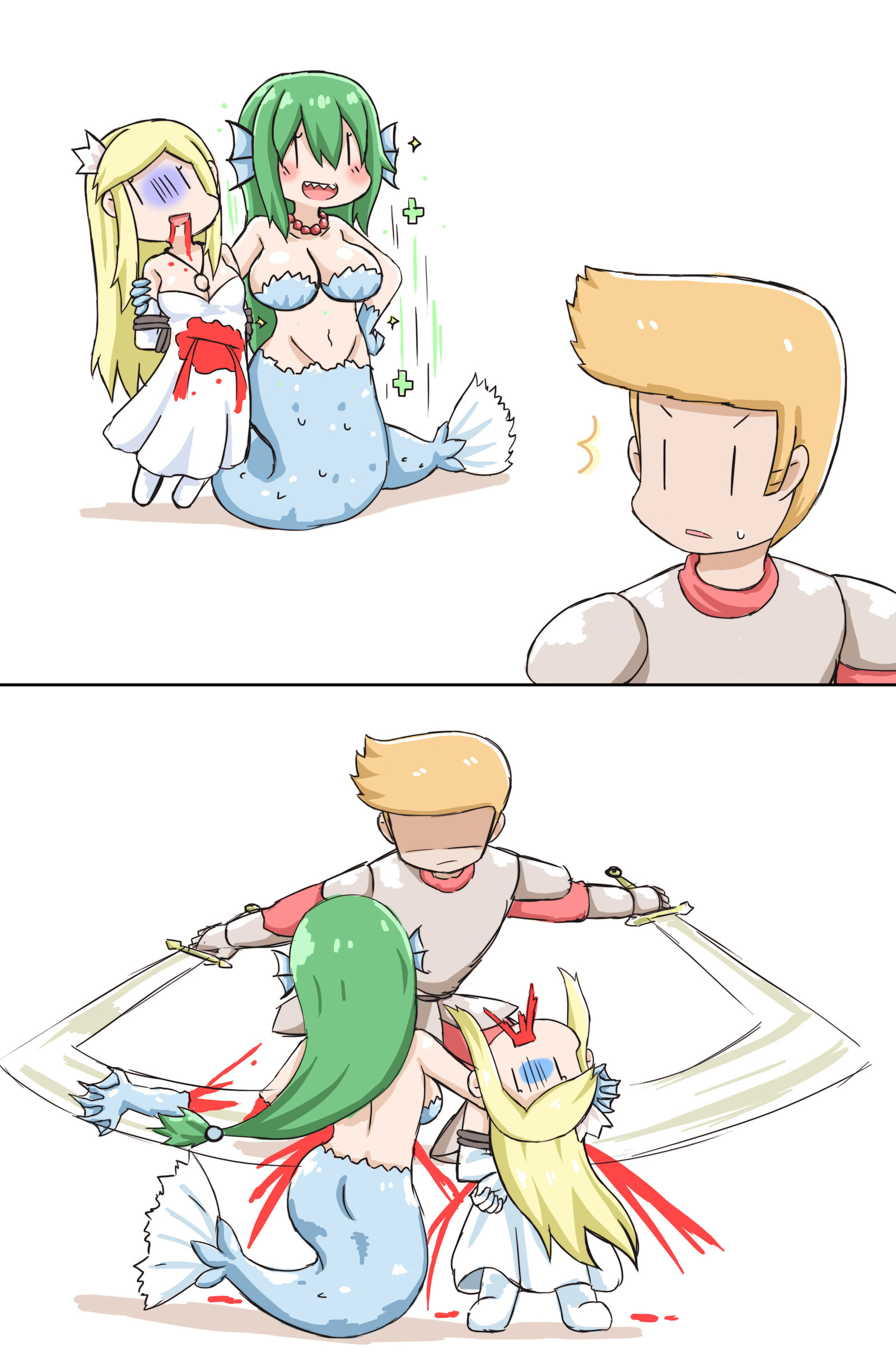 Mermaid, princess and hero - Greenteaneko, Comics, Longpost