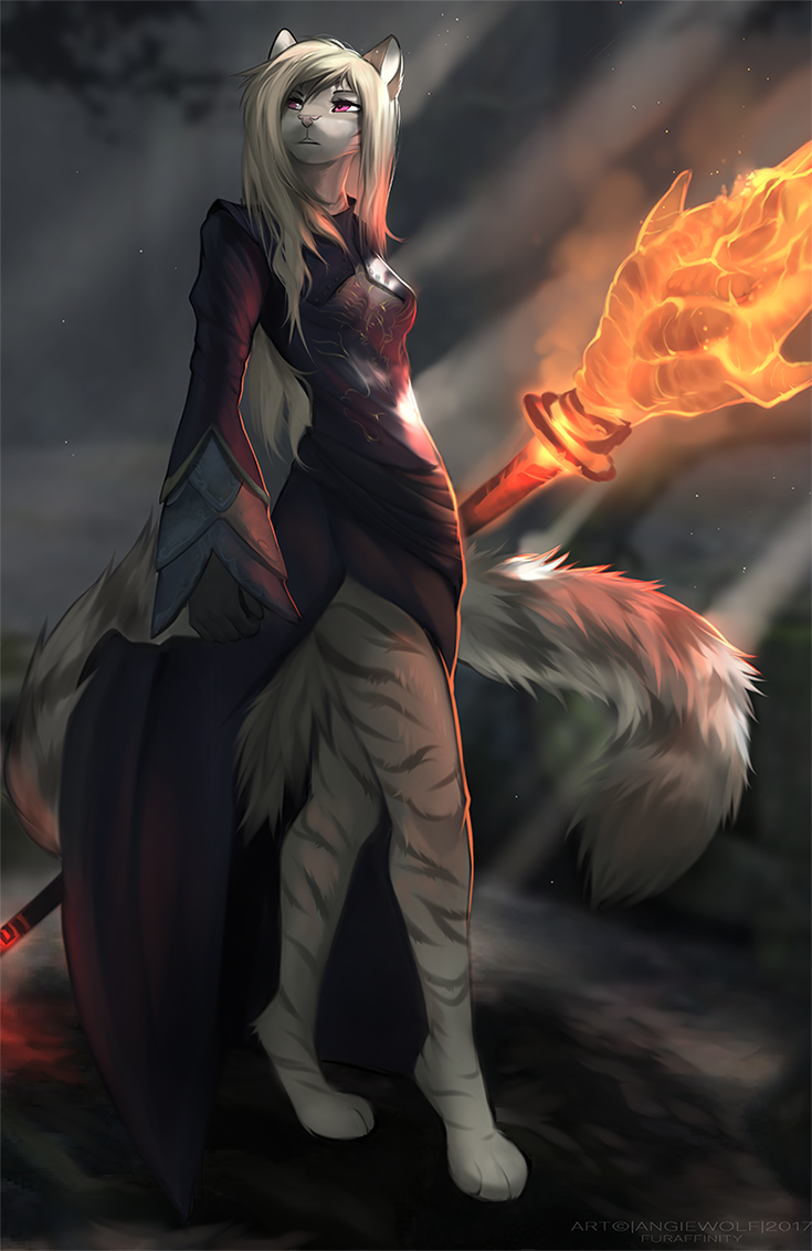 Fiery - Furry, Anthro, Art, Angiewolf