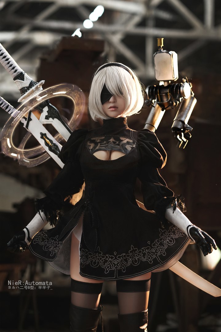 Nier Automata - 2B - by - NIER Automata, Yorha unit No 2 type B, Косплей, Длиннопост