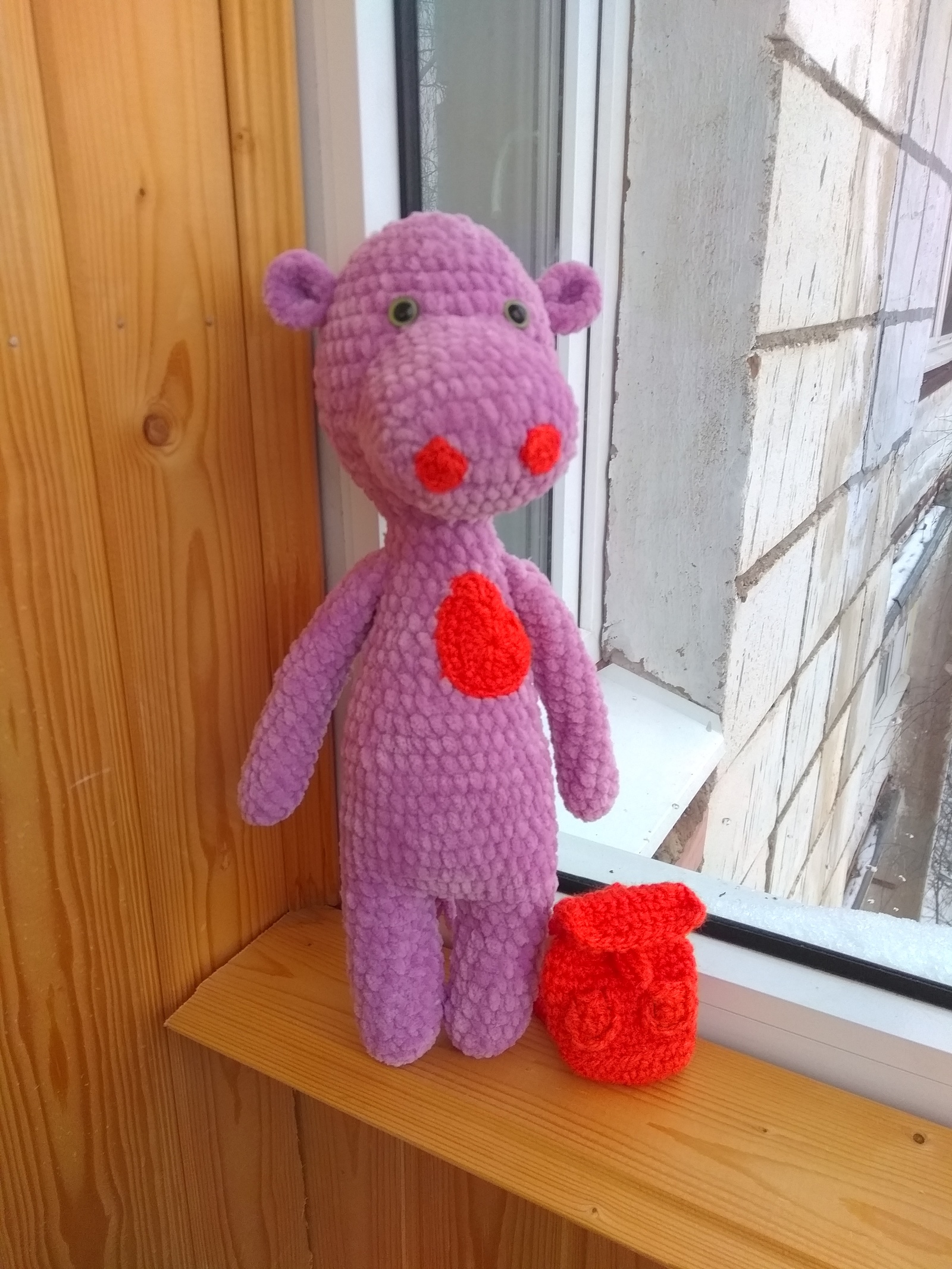 Hippo Behemoth - My, Soft toy, Toys, Author's toy, hippopotamus, Amigurumi, Longpost