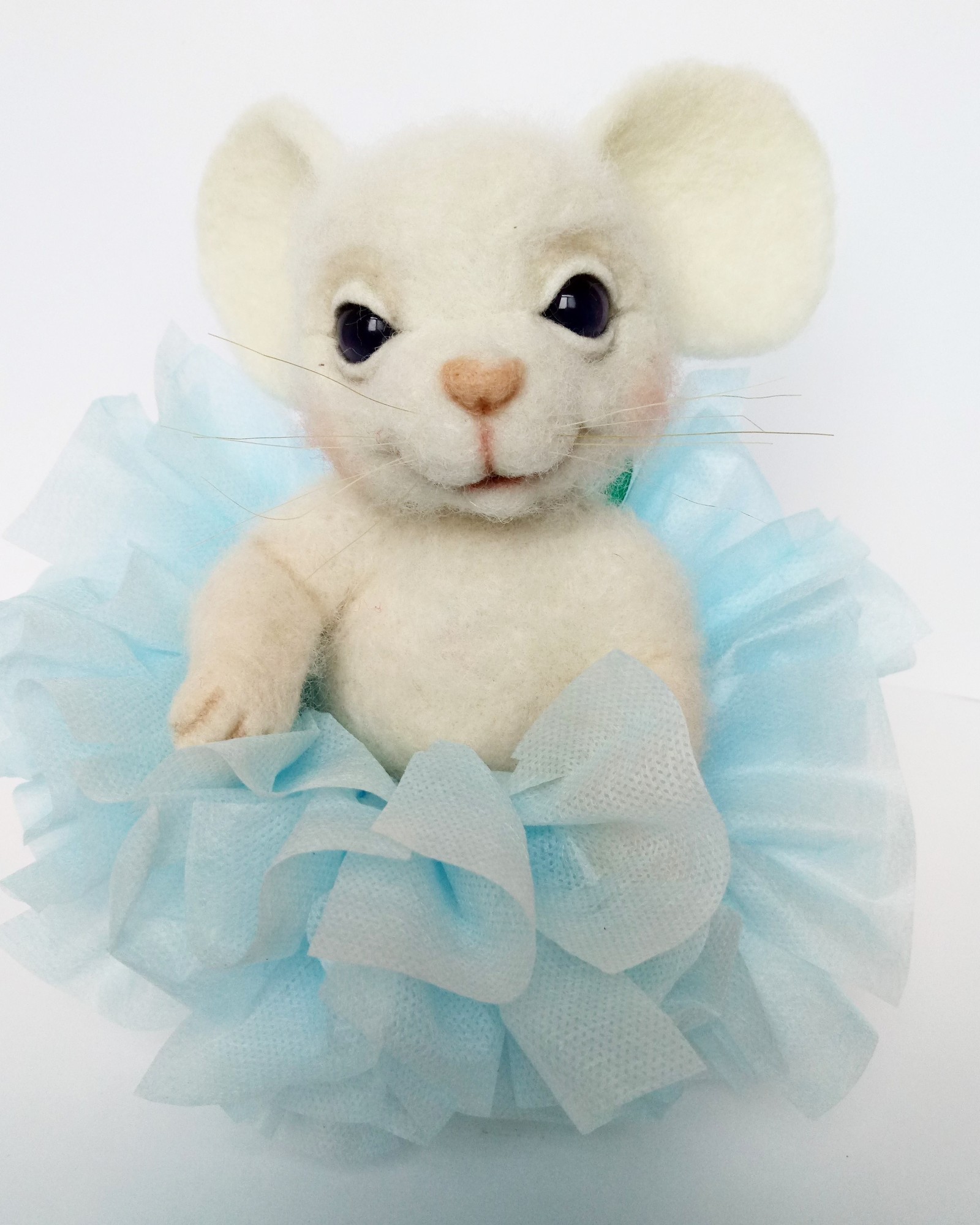 Mouse Nyuta - My, Dry felting, Needlework without process, Wallow, Handmade, Longpost