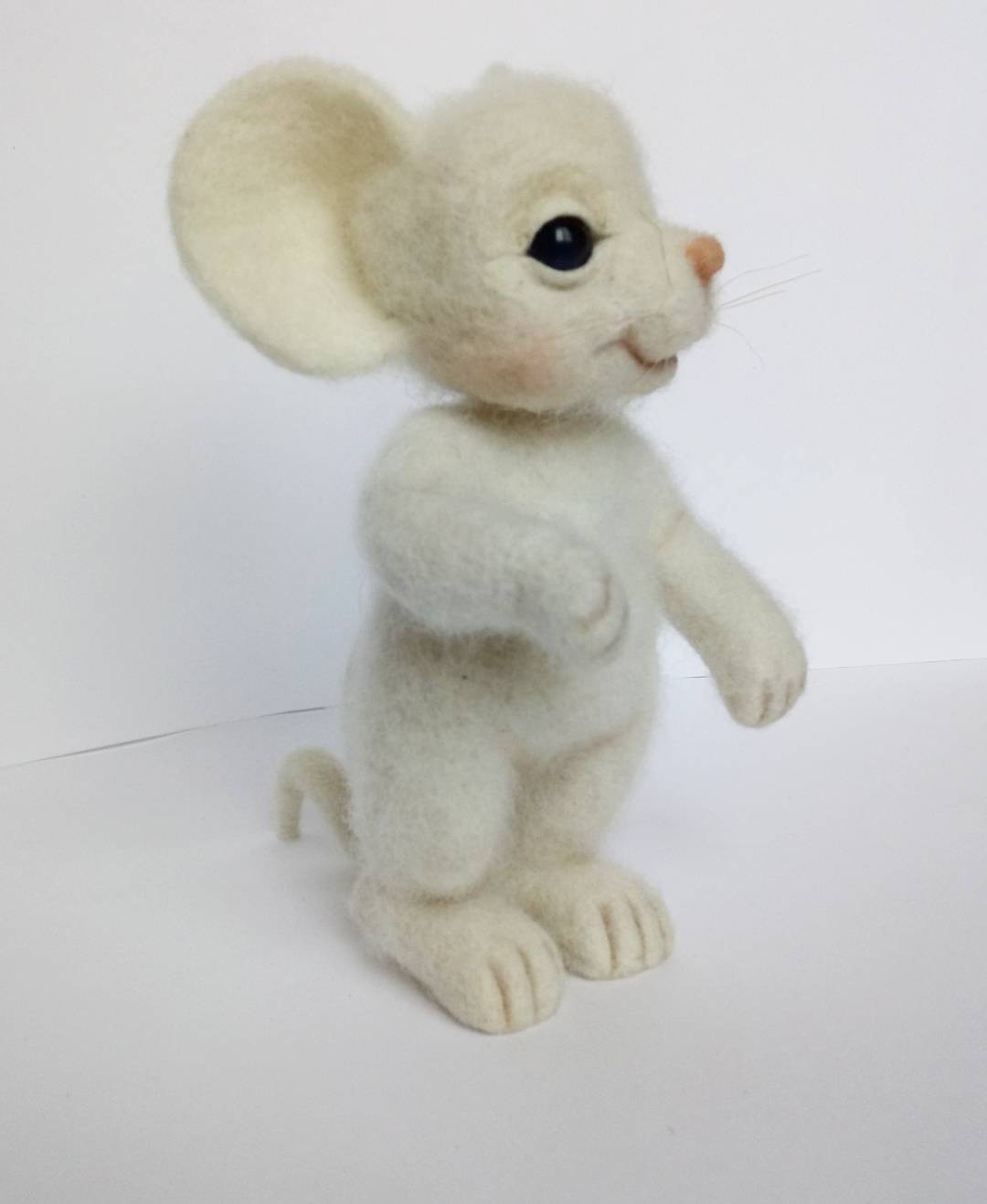 Mouse Nyuta - My, Dry felting, Needlework without process, Wallow, Handmade, Longpost