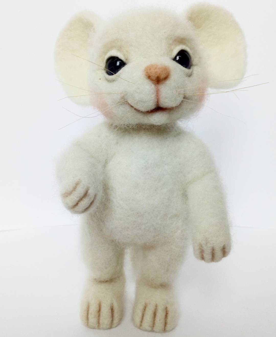 Mouse Nyuta - My, Dry felting, Needlework without process, Wallow, Handmade, Longpost